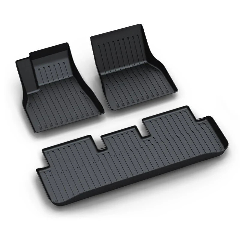 TPE All Weather Floor Mats for Tesla Model S (2021-2023) – Raised Side Walls, Durable & Eco-Friendly-TESGOD